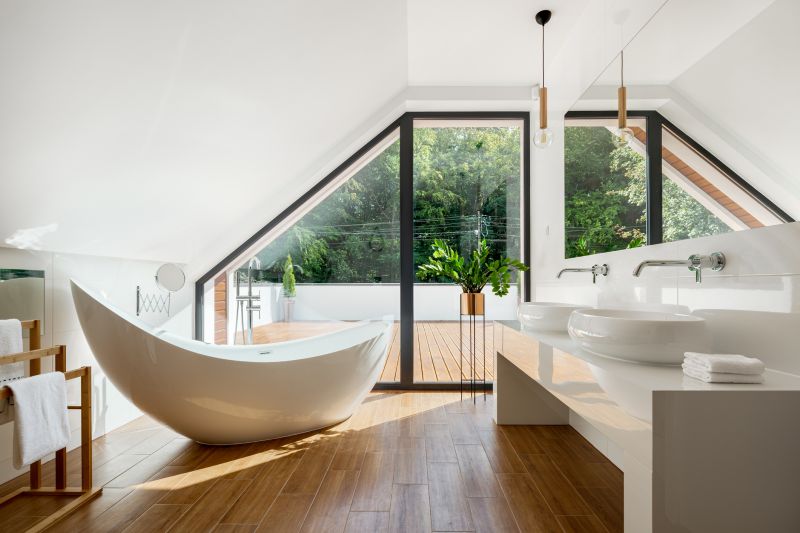 Freestanding Bathtub in a Contemporary Space